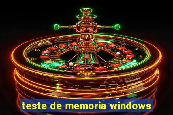 teste de memoria windows